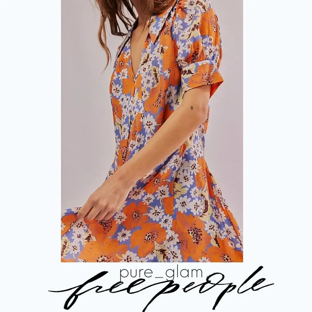 Free People mini dress in floral print